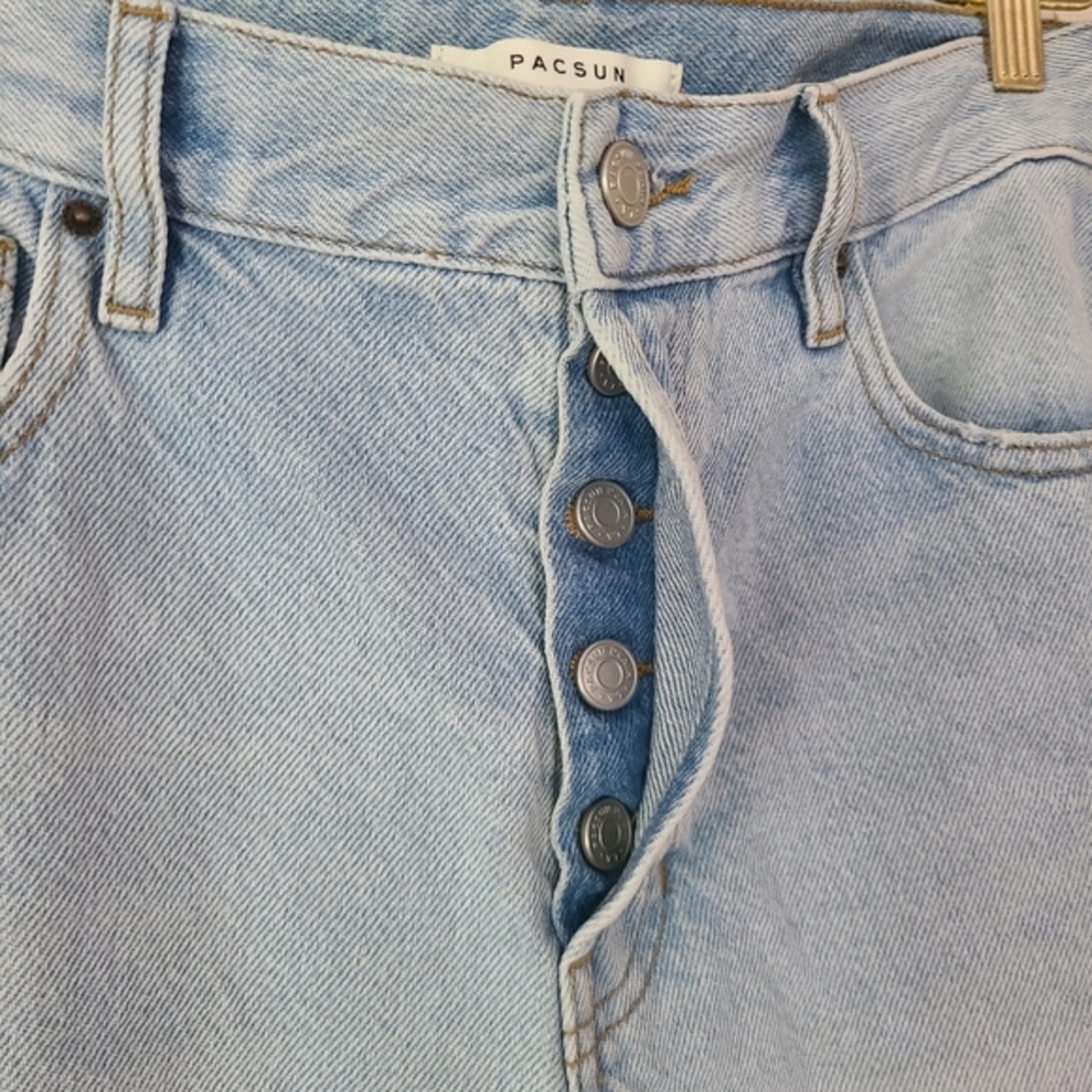 Pacsun Light Knee Panel High‎ Waist Straight Jeans - Picture 7 of 10